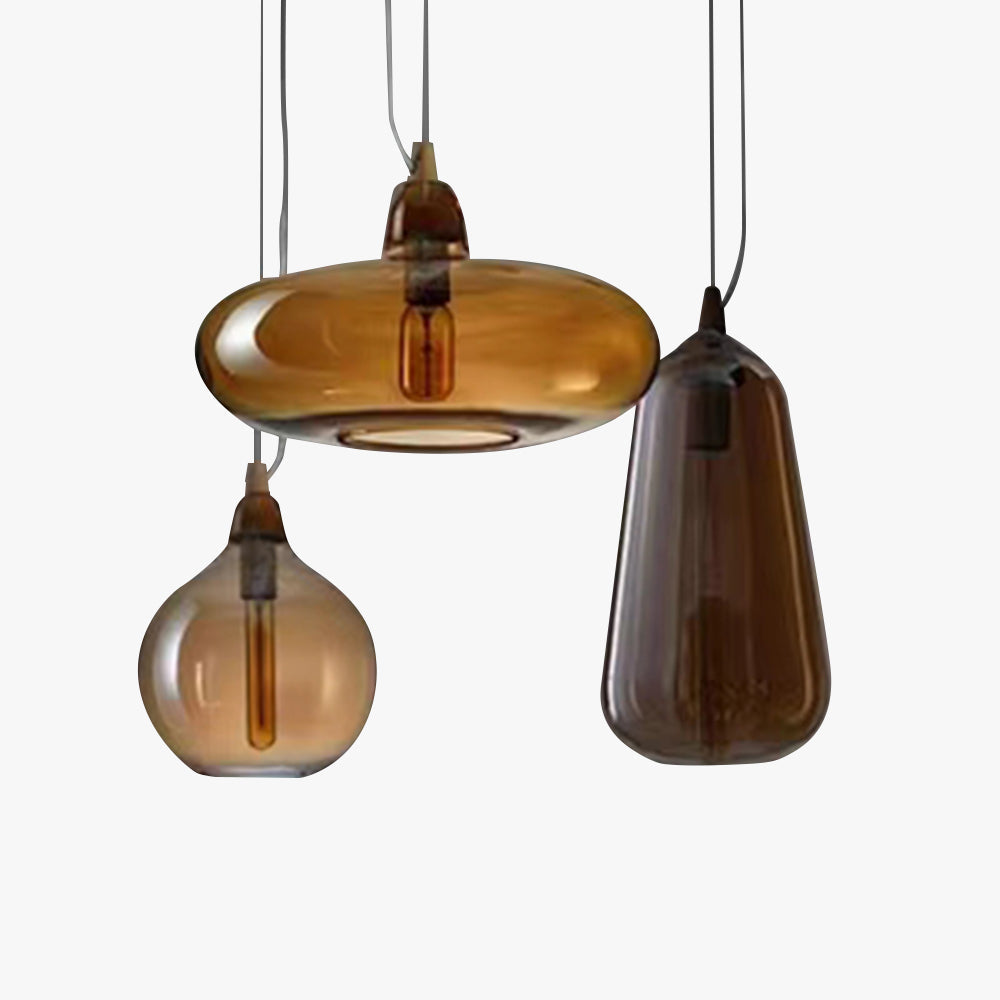 Valentina Moderno LED Arte Ambra Lampade a Sospensione Vetro/ Metallo Soggiorno
