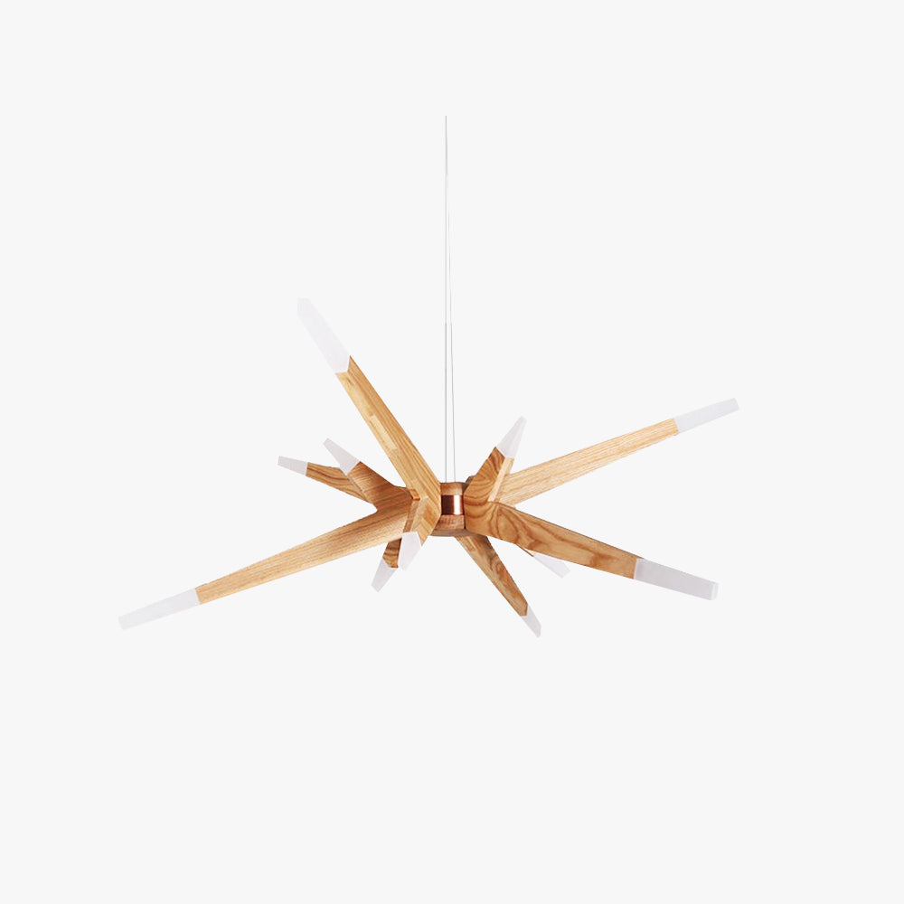 Muto Design LED Lampade a Sospensione Naturale Filiale Legno Fatto a Mano Soggiorno/Camera da Letto