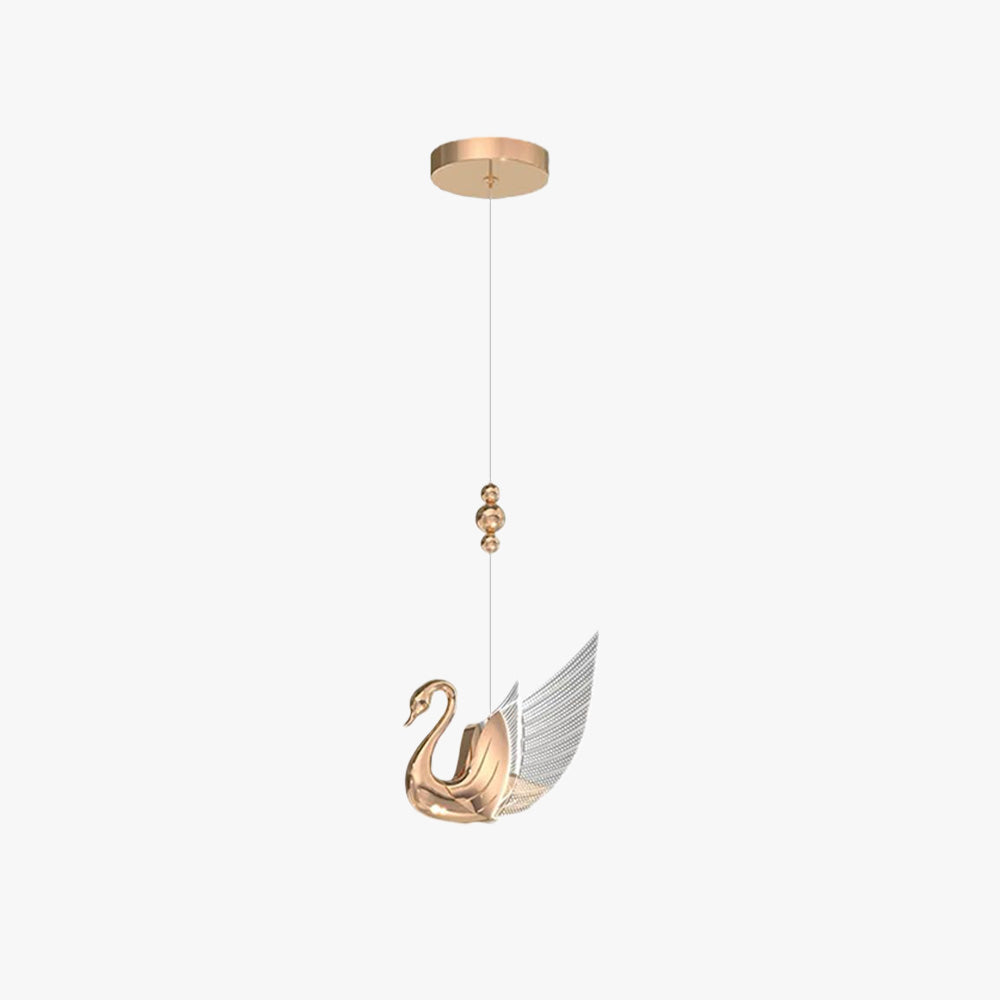 Arisha Moderno LED Creativo Cigno Lampade a Sospensione 2 Colori Metallo Acrilico Camera da Letto