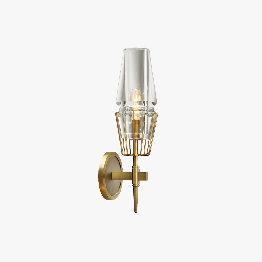 Arisha Classico Moderni LED Applique Metallo Vetro Oro Camera da Letto/Soggiorno