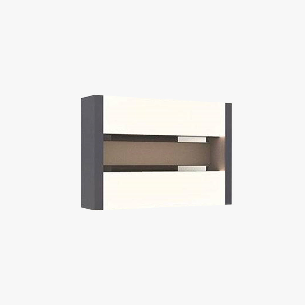 Ray Moderno Rettangolare Ruotabile Applique da Esterno Giardino