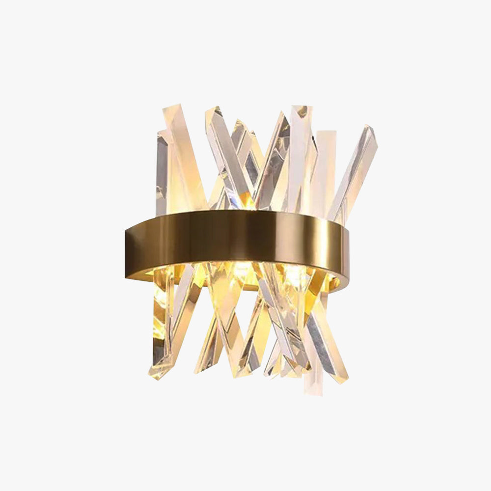 Kristy Moderni LED Applique Geometrica Decorativa Cristallo Metallo Oro Soggiorno/Camera da Letto