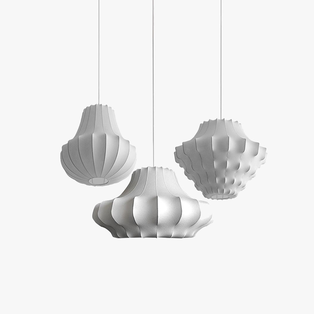 Ritta Artificiale Tessuto Lampade a Sospensione Metallo Tessuto