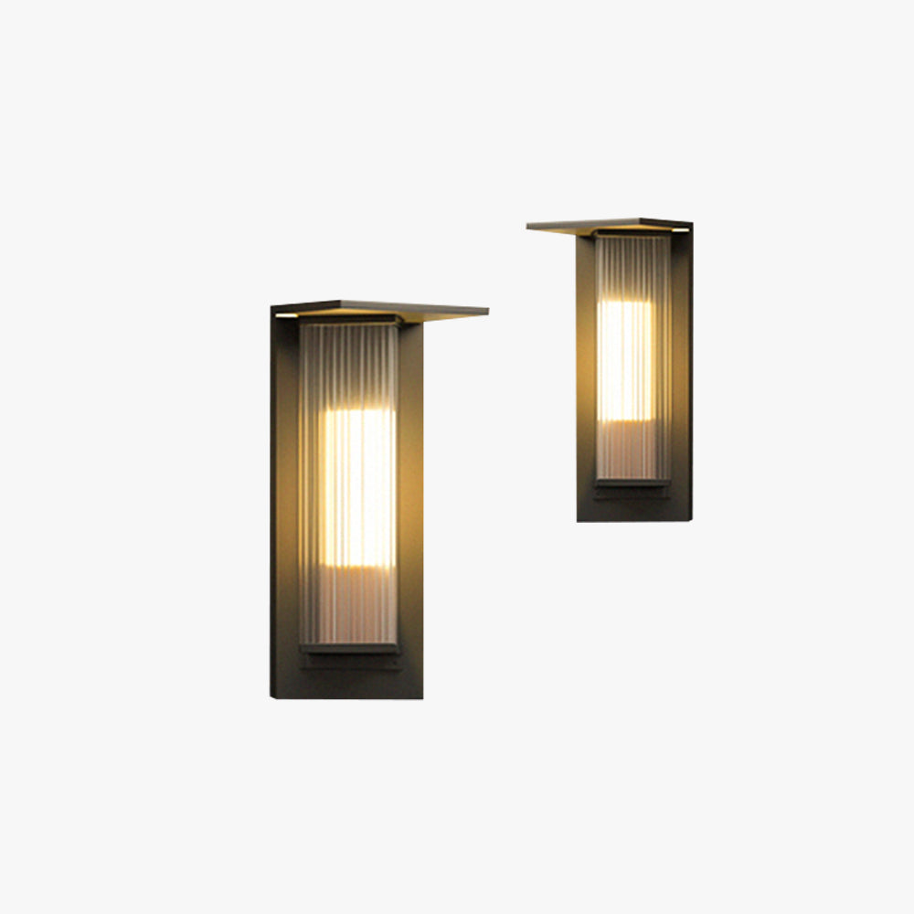 Ray Moderno Rettangolare Acrilico Applique da Esterno Balcone