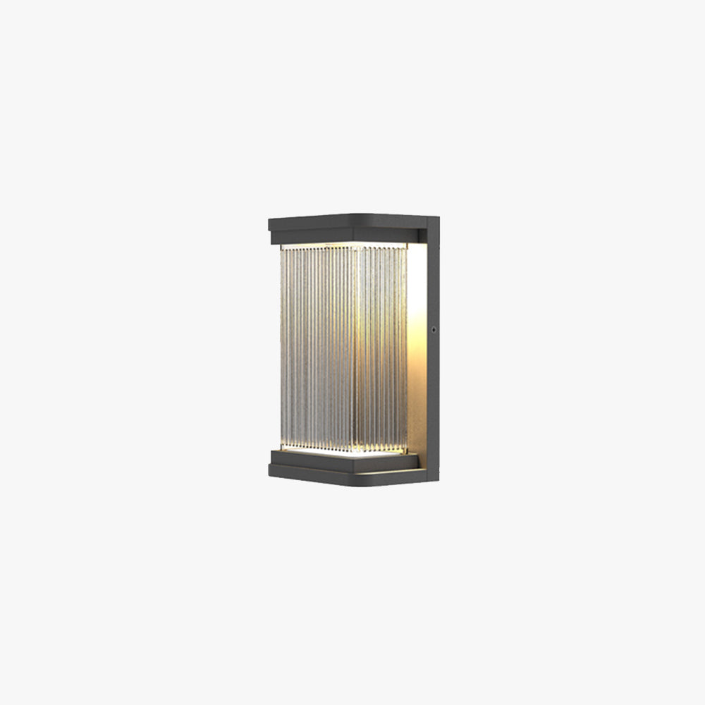 Ray Minimalist Rettangolare Metallo Applique da esterno