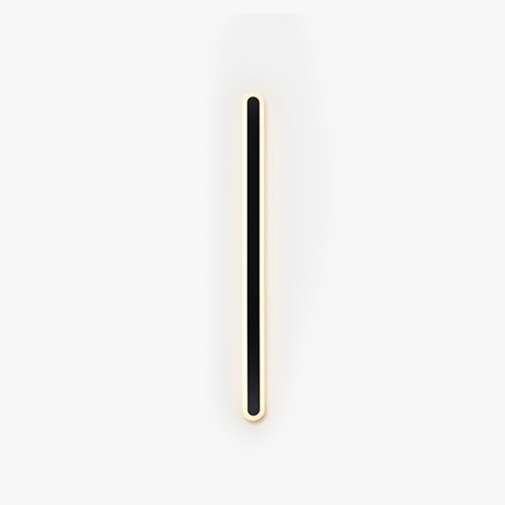 Ray Minimalista Applique da Esterni Metallo Nera Ovale Lineare