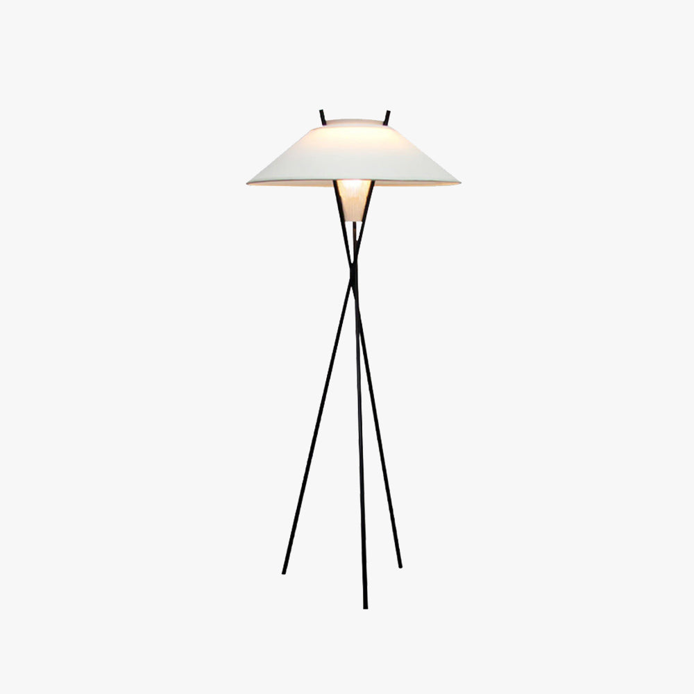 Carins Moderna LED Treppiede Lampada da Terra Metallo/Tessuto Bianco Soggiorno/Camera da Letto