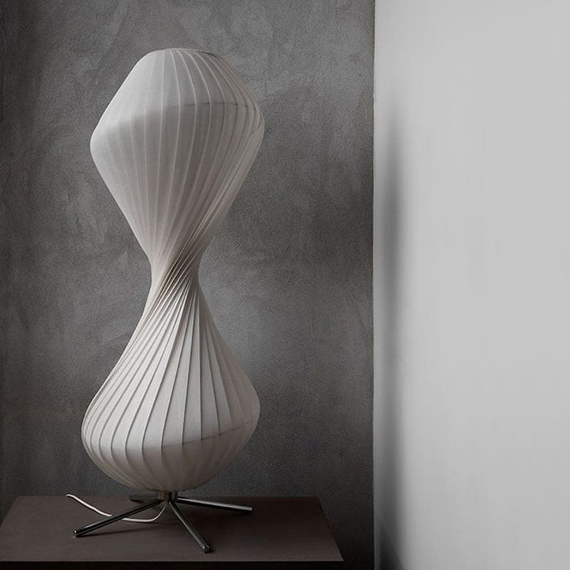 Ritta Moderne LED Lampade da Terra Tessuto/Metallo Bianco Salotto