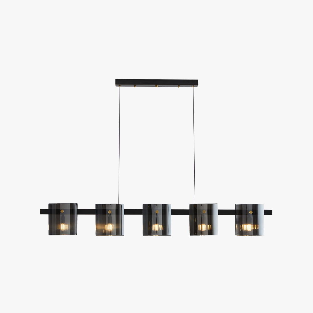 Evette Minimalista LED Lampada a Sospensione Metallo Nero/Oro Lineare Sala da Pranzo/Soggiorno/Camera da Letto