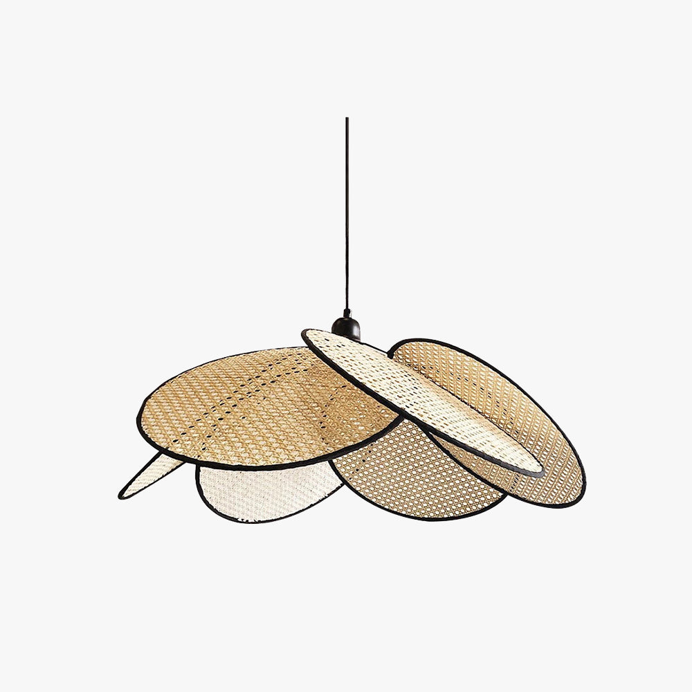 Ritta Moderno Elegante LED Fiore Lampada a Sospensione Rattan Nero/Bianco Soggiorno/Camera da Letto/Sala da Pranzo
