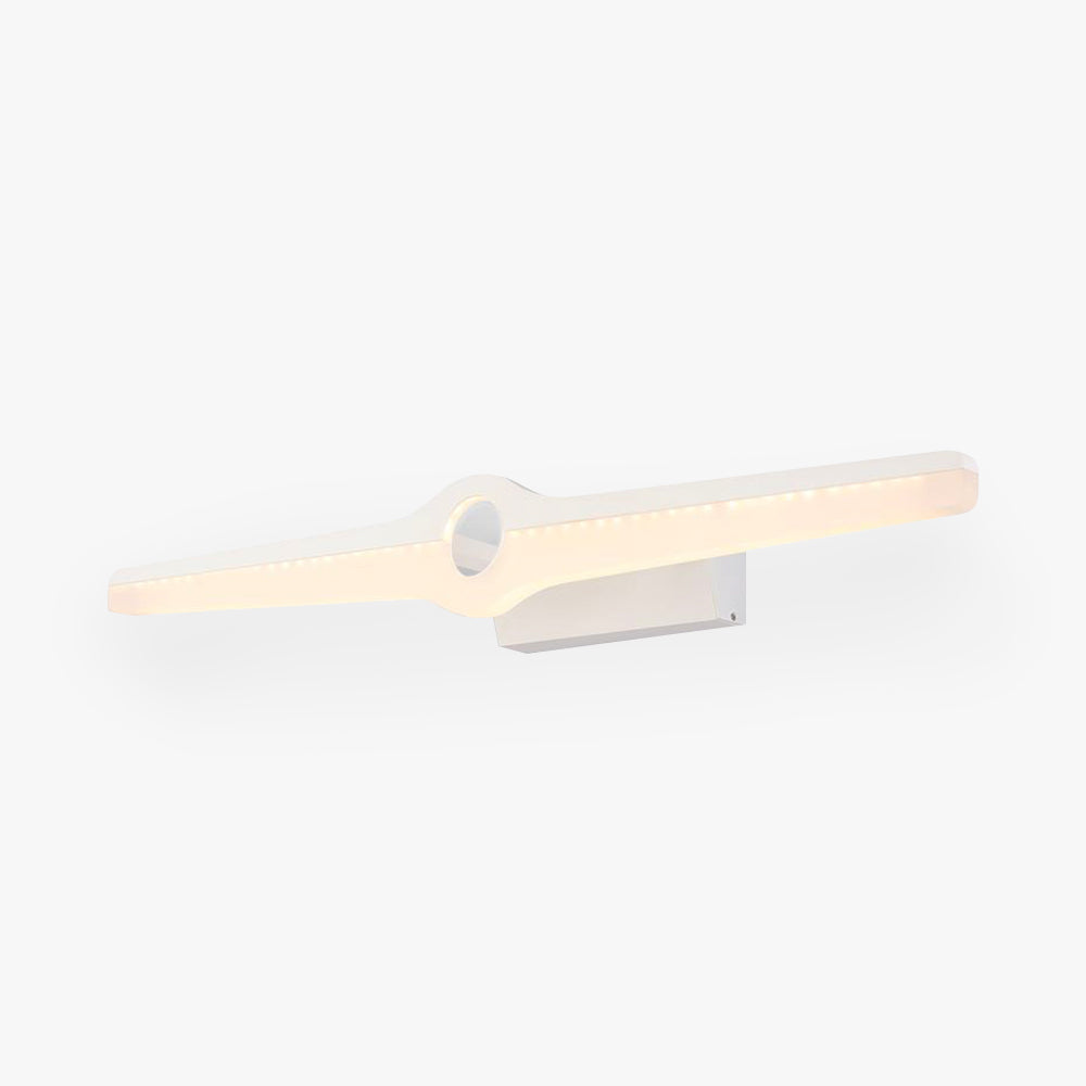Arisha Moderni Design LED Applique Impermeabile Piccolo Arco Bianco Metallo Acrilico Bagno