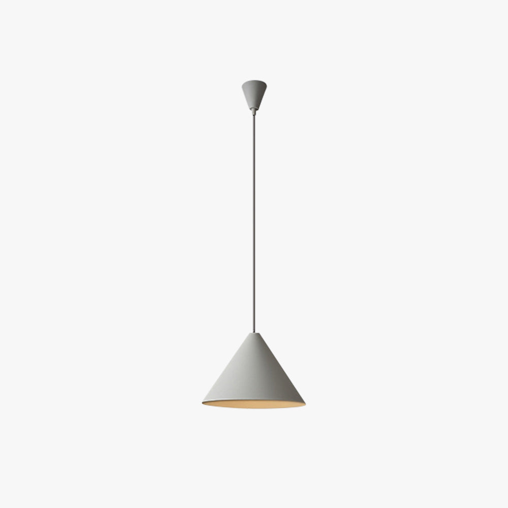 Carins Lampada a Sospensione Metallo Grigio Cono Minimalista