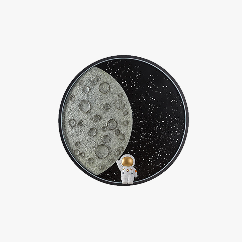 Aria Astronauta Rotondo Metallo Applique Camera da Letto