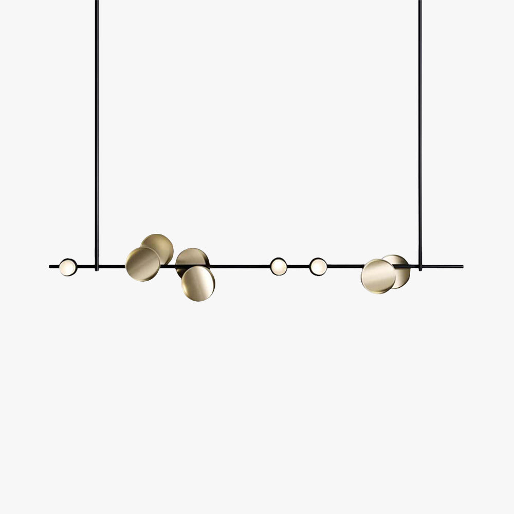 Avi Minimalista LED Lampada a Sospensione Metallo Nero Lineare Sala da Pranzo/Soggiorno/Camera da Letto