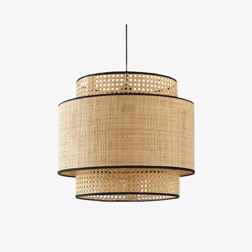 Ritta Lampade a Sospensione Metallo/Rattan Legno