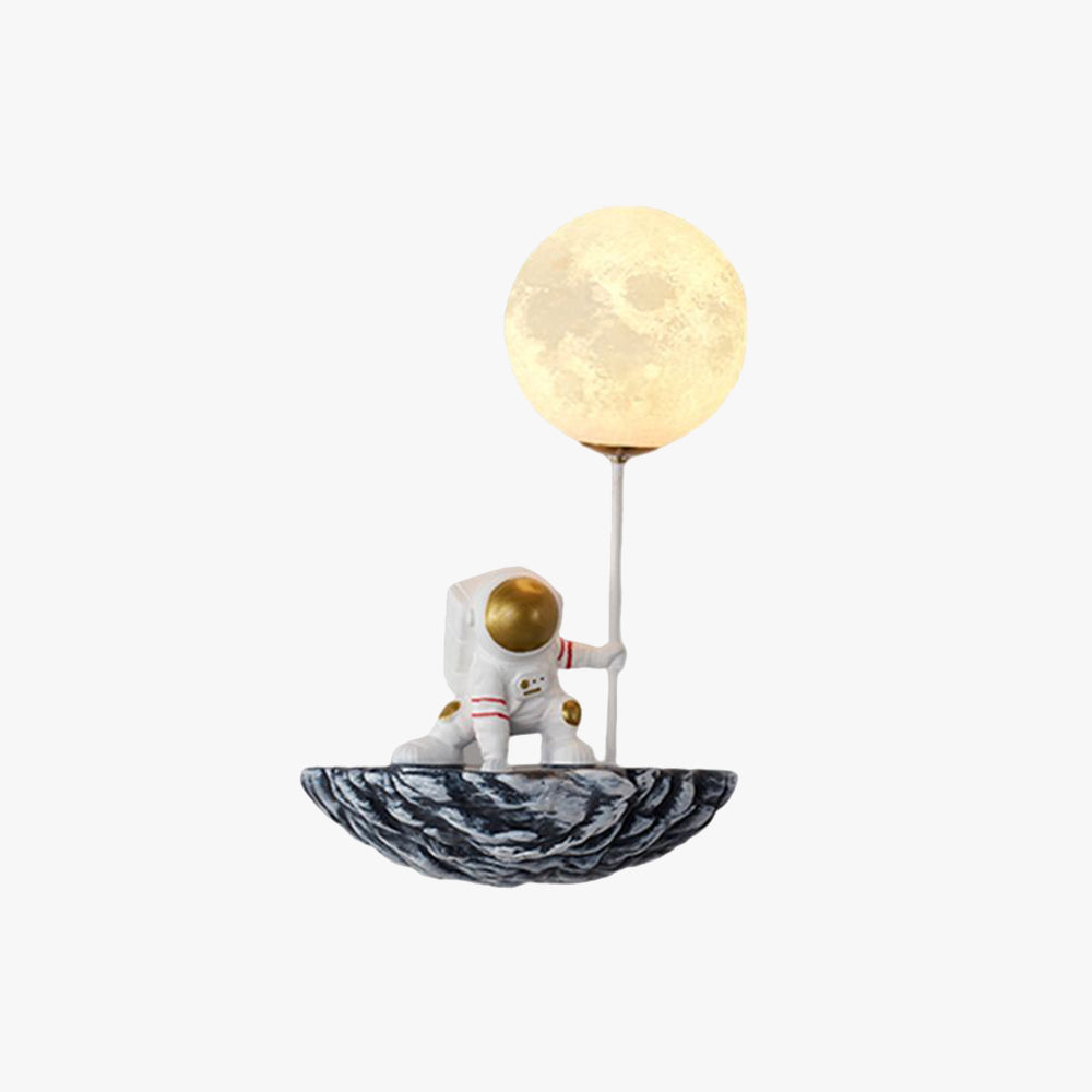 Aria Design LED Astronauta Decorativo Applique Metallo Vetro Acrilico Bianco/Blu-Bianco Soggiorno/Camera da Letto