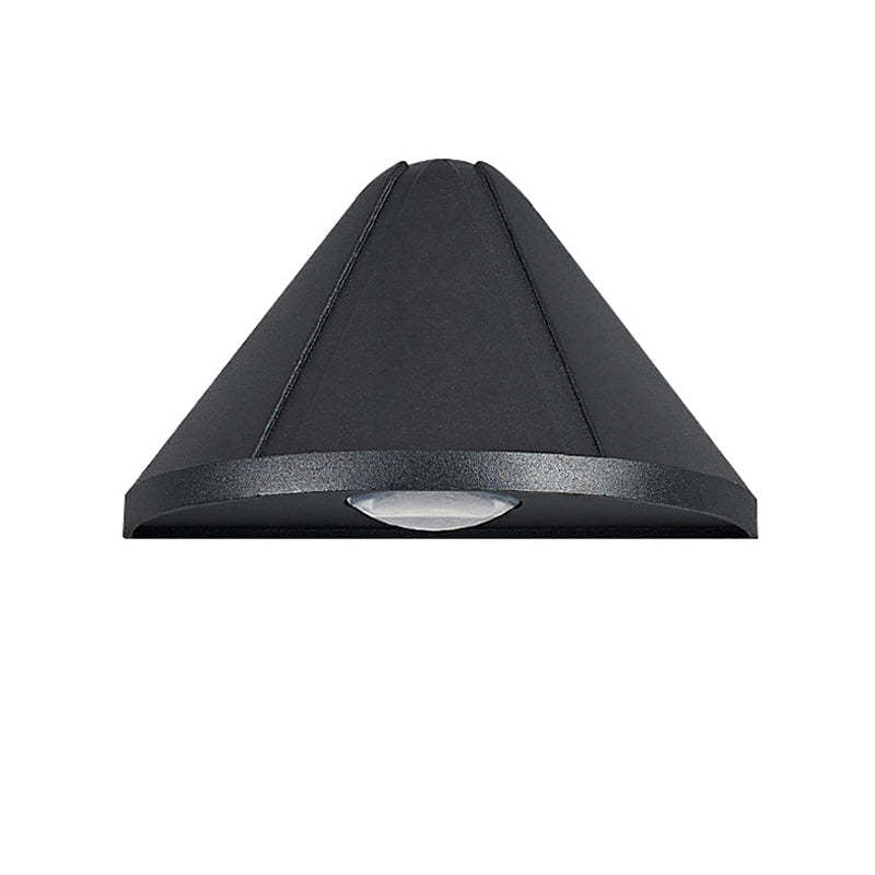 Ray Metallo Nero  Cono Moderno Applique da Esterno