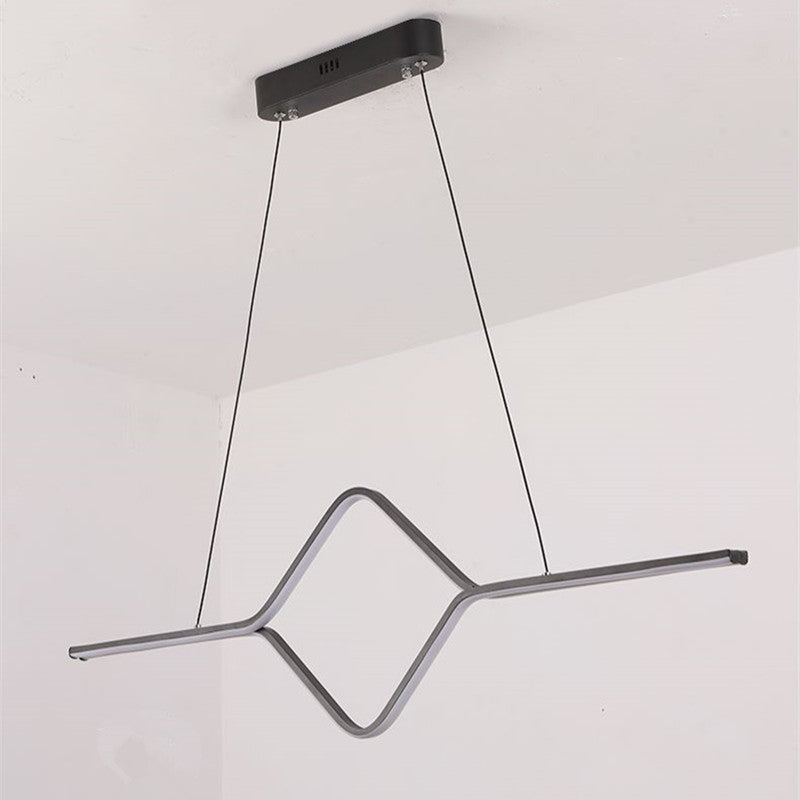 Bouvet Moderna LED Lineare Quadrato Lampada a Sospensione Oro/Nero Soggiorno/Camera da Letto