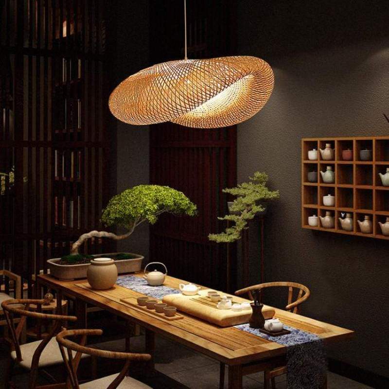 Muto Moderne LED Lampade a Sospensione Bambù Sala da Pranzo/Cucina