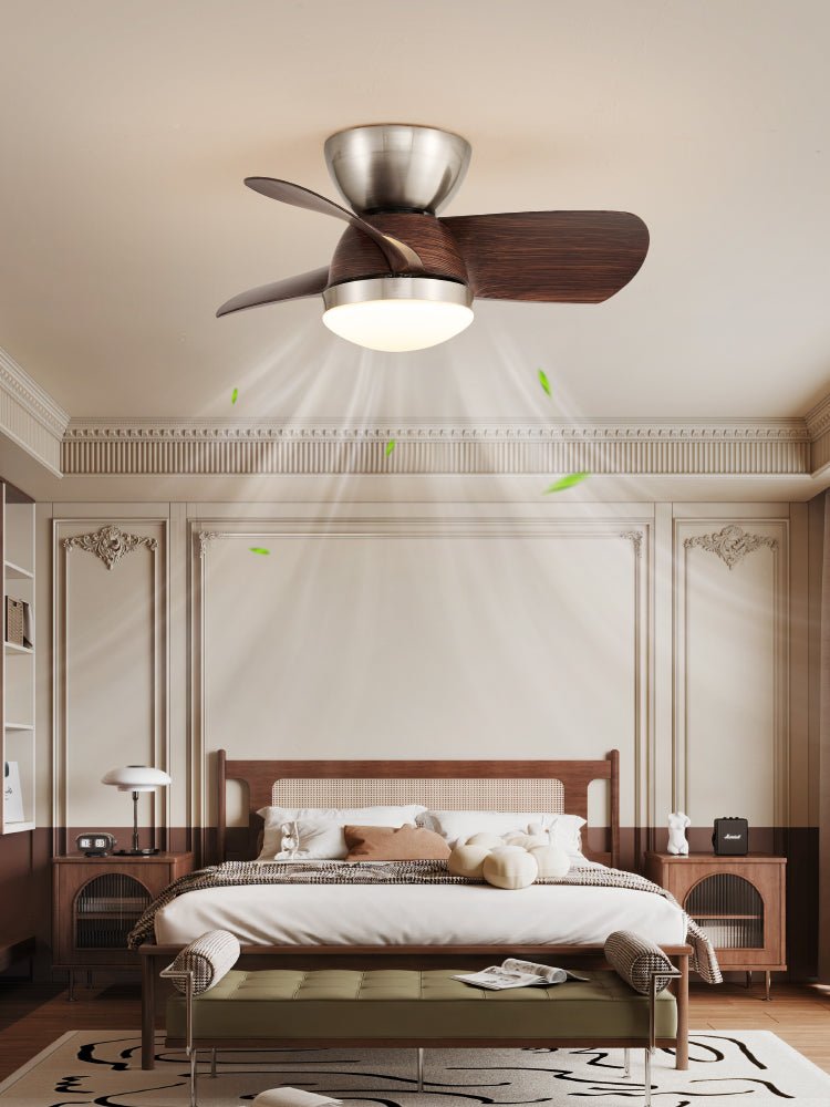 Plafoniera Ventilatore Dyms con finitura Noce