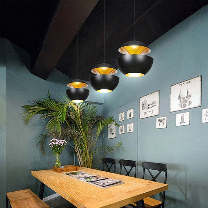 Arisha Moderno LED Urbano Lampade a Sospensione Metallo Nero/Bianco Soggiorno/Camera da Letto