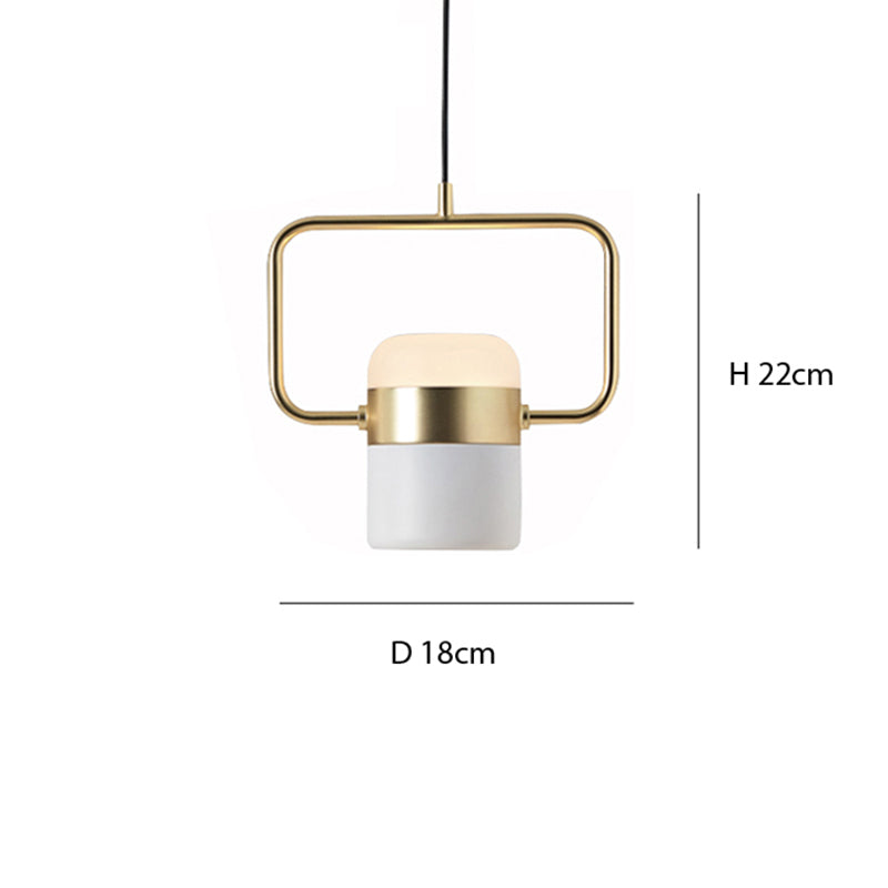 Cooley Moderna LED Minimalismo Lampada a Sospensione Metallo Vetro Bianco/Nero Soggiorno/Camera da Letto