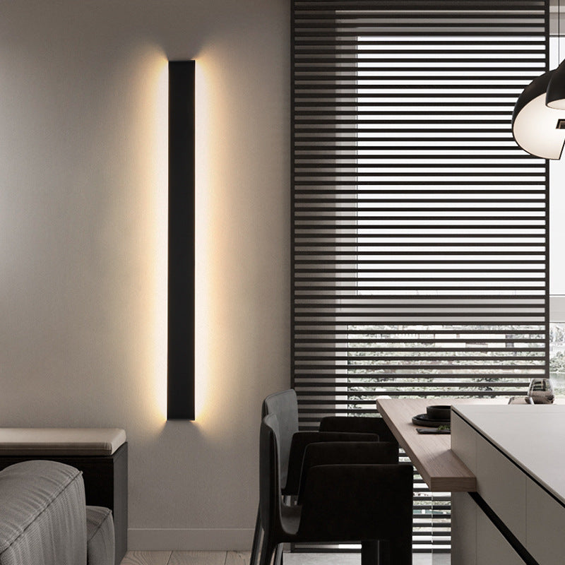 Edge Minimalista LED Applique Metallo Nero/Bianco Rettangolare Soggiorno/Camera da Letto