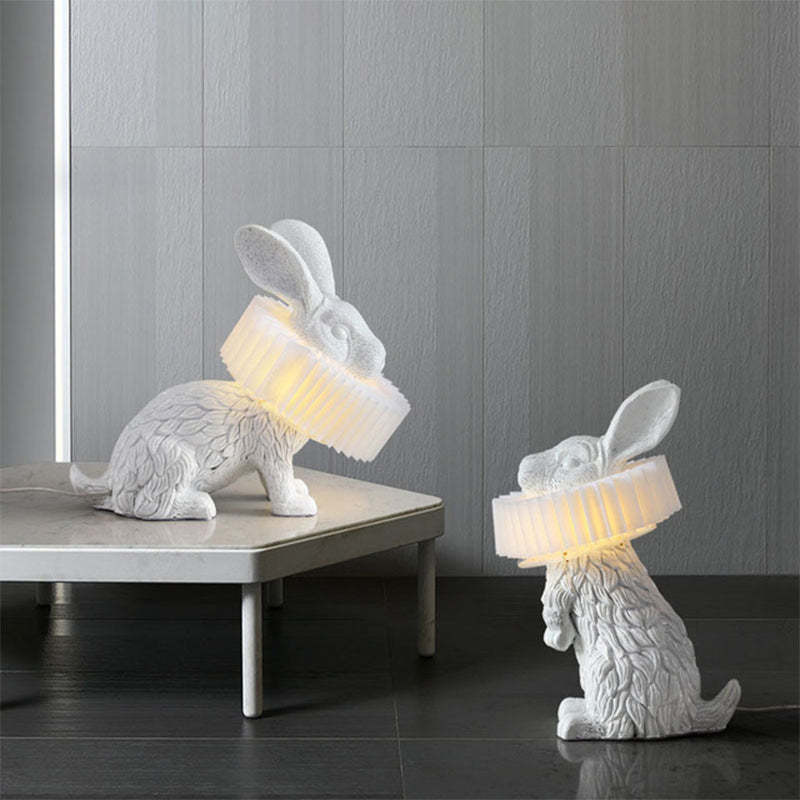 Alice Bellissimo LED Coniglio Lampada da Tavolo Vetro Trasparente Soggiorno/Camera da Letto