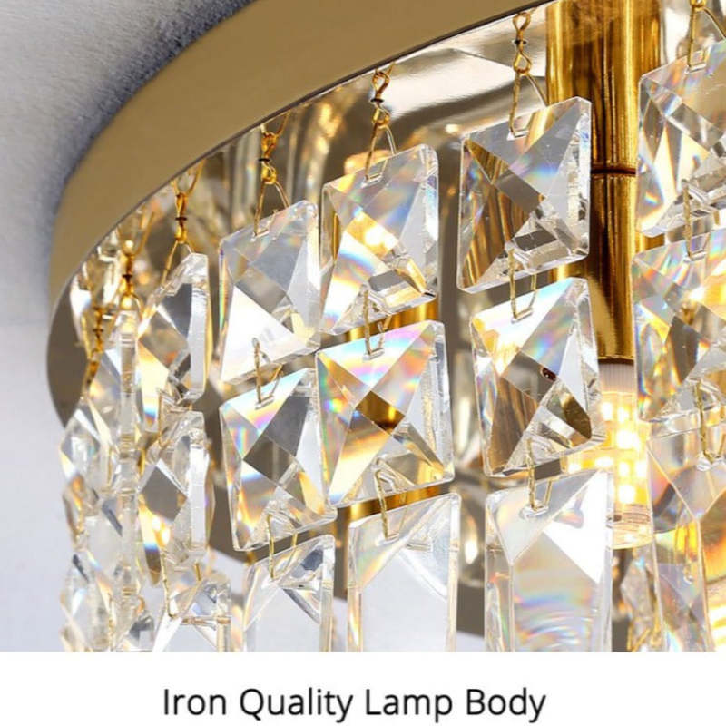 Kristy Lusso Cristallo LED Metallo/Cristallo Plafoniera Candeliere Oro