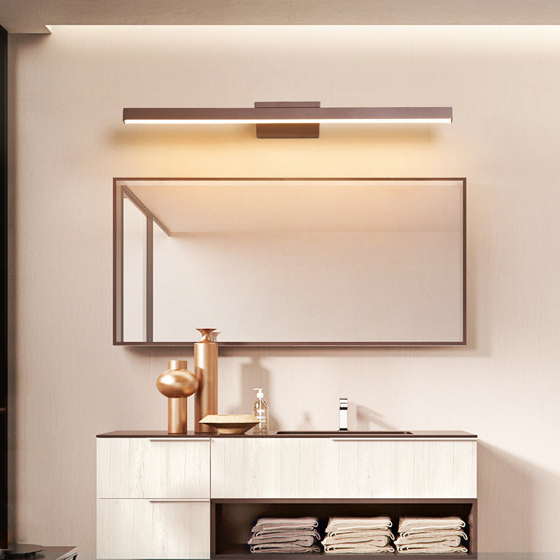 Arisha Moderna LED Faro a Specchio Applique Minimalismo Lineare Metallo Oro Corridoio/Bagno/Soggiorno/Camera da Letto