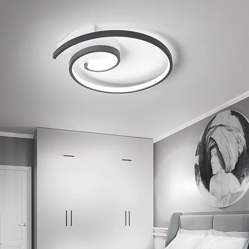Arisha Moderno LED Spirale Forma Metallo Plafoniere Nero/Bianco Soggiorno/Camera da Letto