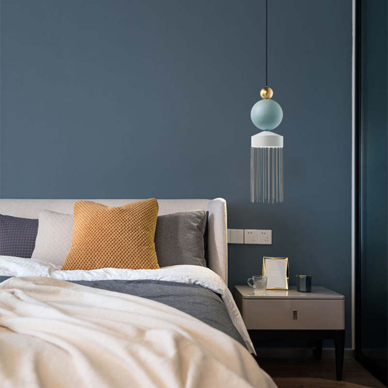 Colon Design LED Lampada a Sospensione Metallo Nappa Campanelli Eolici Moderna Soggiorno/Camera da Letto