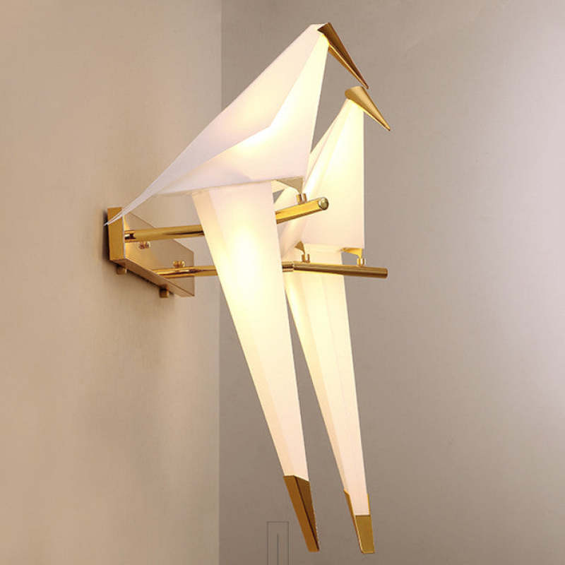 Arisha Bellissimo LED Uccello Art-Deco Applique Metallo Acrilico Soggiorno/Camera da Letto