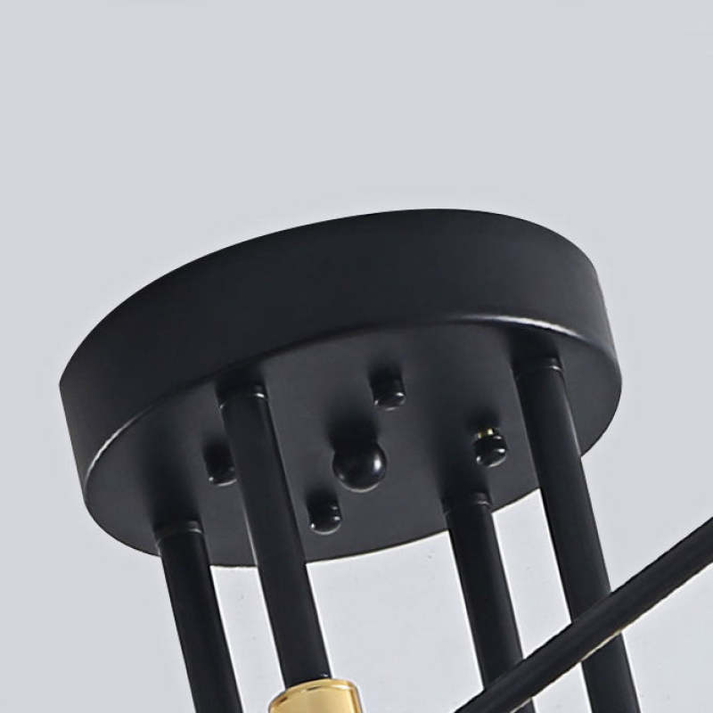 Valentina Minimalismo LED Plafoniere Nero/Oro Metallo Sala da Pranzo/Soggiorno/Camera da Letto