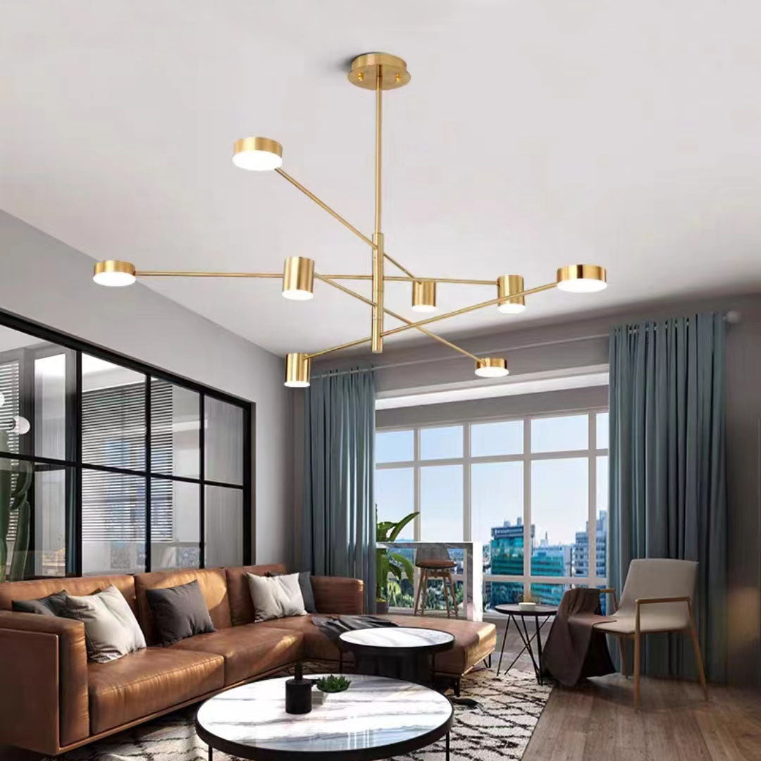 Weiss Industriale Moderni LED Lampade a Sospensione Filiale Metallo Nero/Oro Soggiorno/Camera da Letto