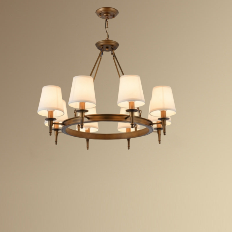 Alessio Vintage Industriale LED Lampade a Sospensione Metallo Tessuto Nero/Marrone Sala da Pranzo