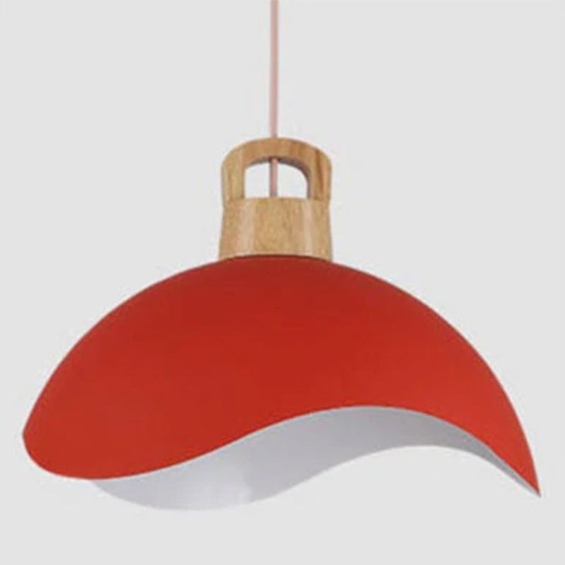 Valentina Lampade a Sospensione Colorato Ombra Singolo Legno/Metallo