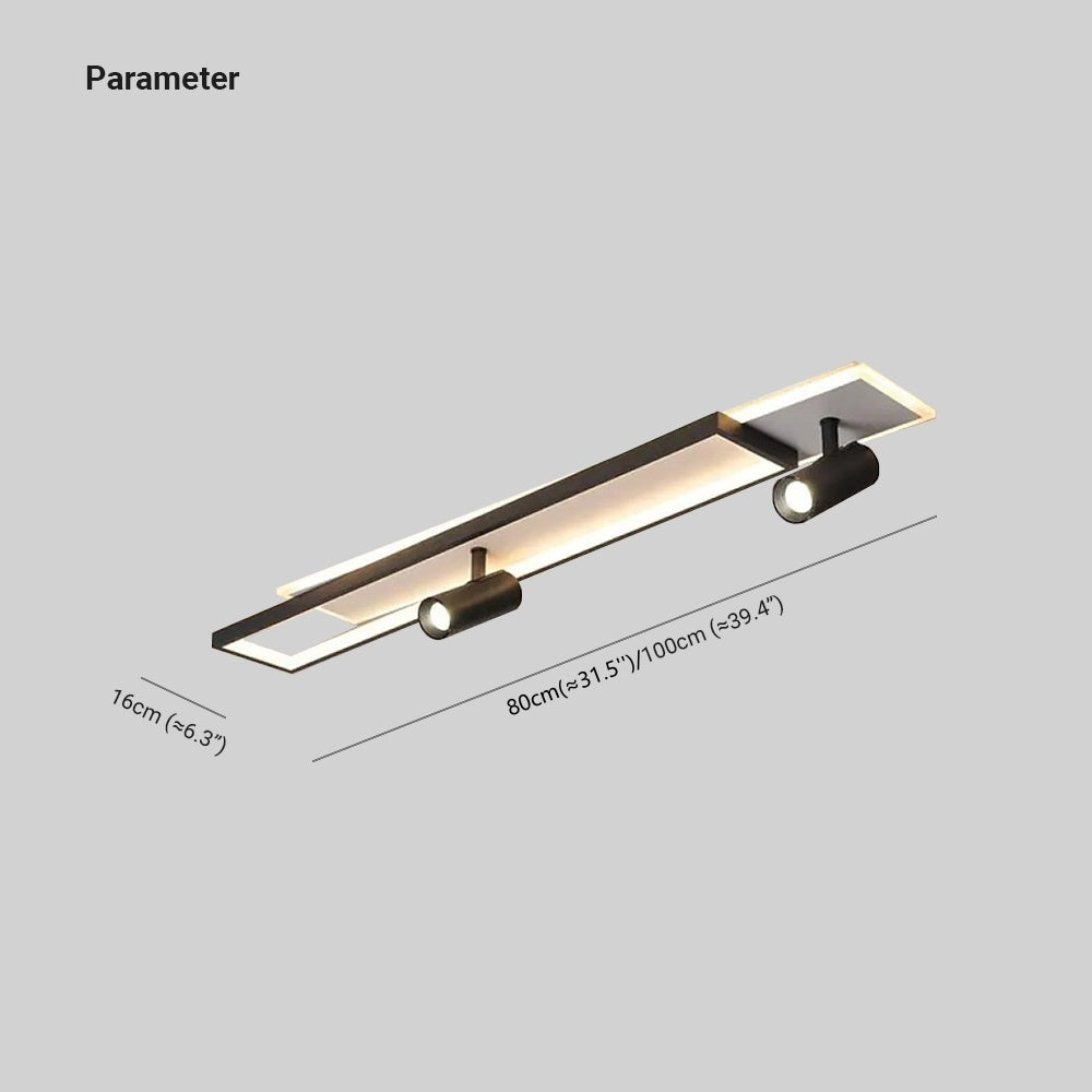Aim Moderna LED Plafoniera Bianco/Nero Geometrica Metallo Minimalismo Soggiorno/Camera da Letto