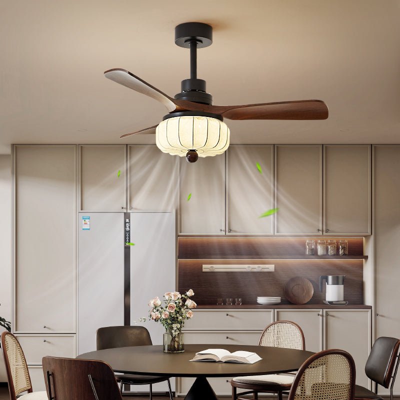 Ventilatore da soffitto vintage Svelk con luce, diametro 132 cm