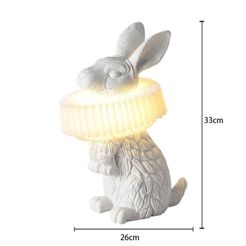 Alice Bellissimo LED Coniglio Lampada da Tavolo Vetro Trasparente Soggiorno/Camera da Letto