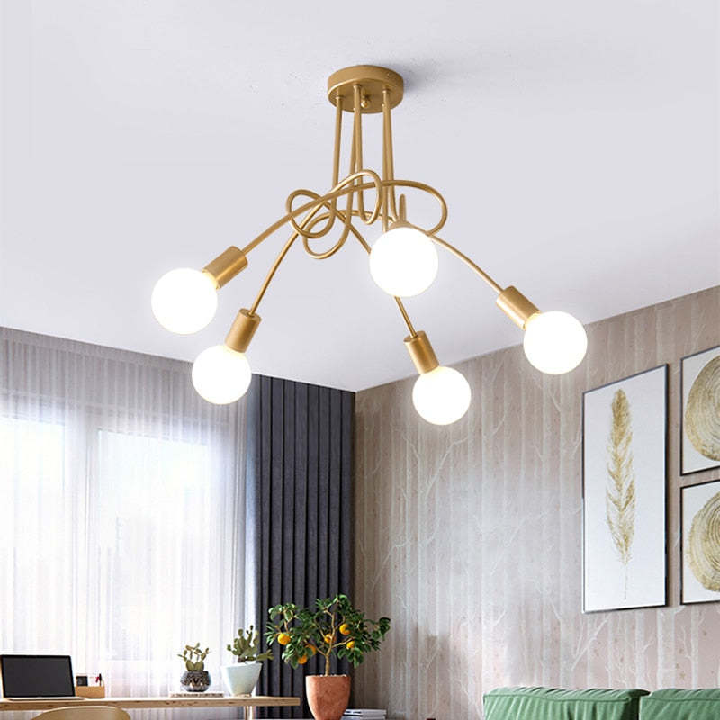 Valentina Moderno LED Speciale Lineare Curva Metallo Plafoniere Sala da Pranzo/Soggiorno