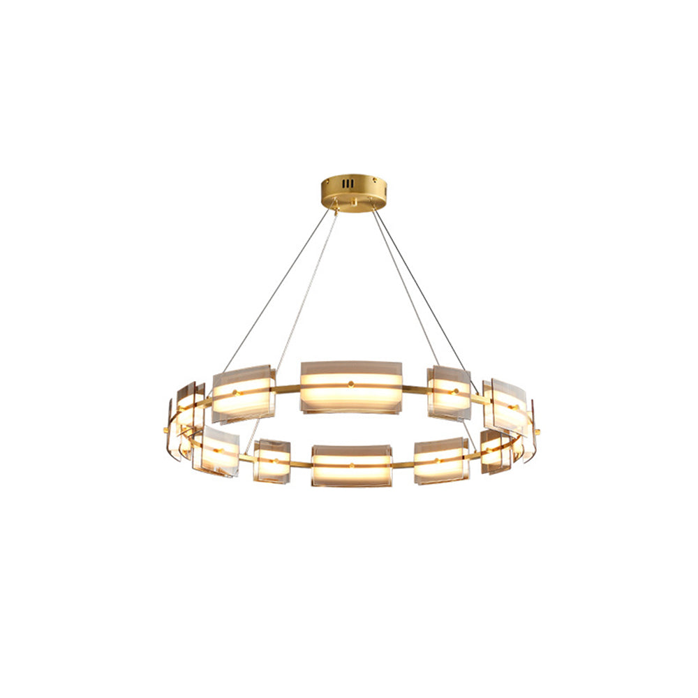 Evette Moderno Urbano LED Anello Lampade a Sospensione Metallo Nero/Oro Soggiorno/Camera da Letto