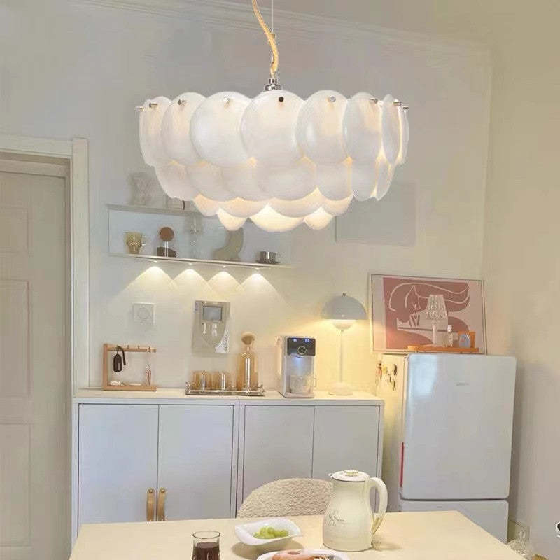 Lottie Bellissimo Moderno LED Germoglio Lampadari Bianco Arte Deco Foglia Ceramica Metallo Soggiorno/Camera da Letto