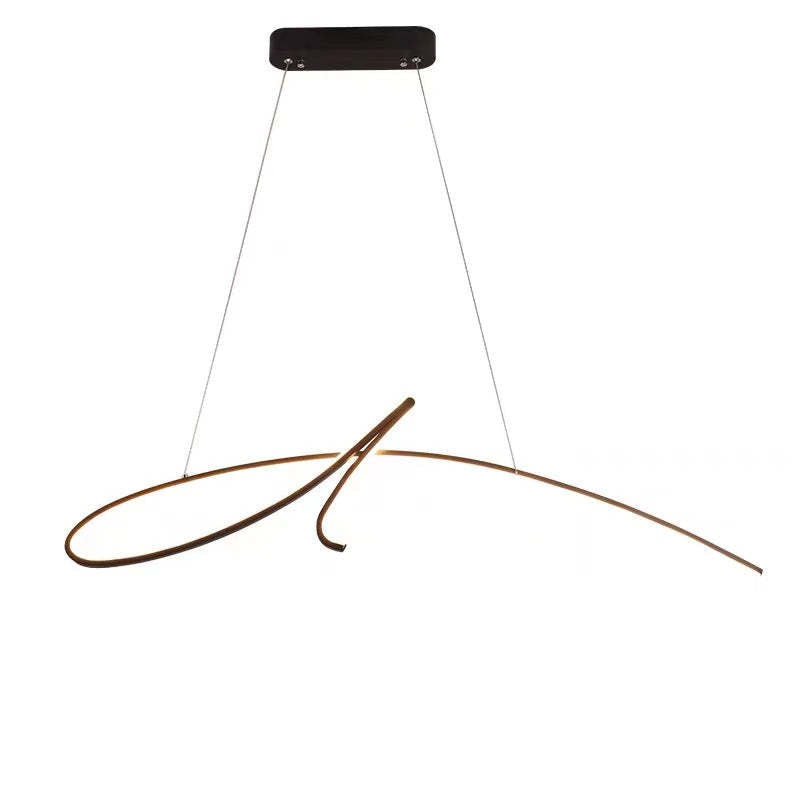 Arisha Lampade a Sospensione Curva Irregolare Moderno Metallo Nero/Oro Ristorante
