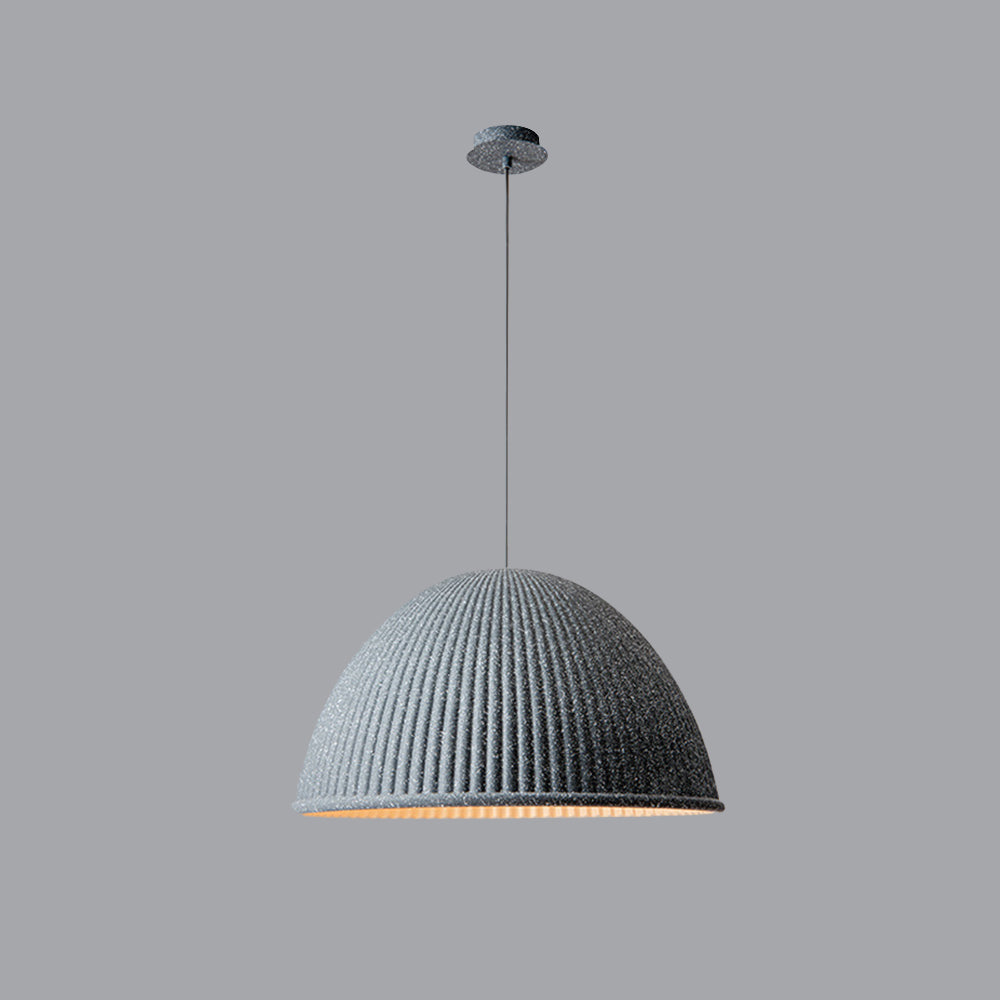 Valentina Lampada a Sospensione Moderna Semi Resina Grigio/Nero/Bianco Metallo