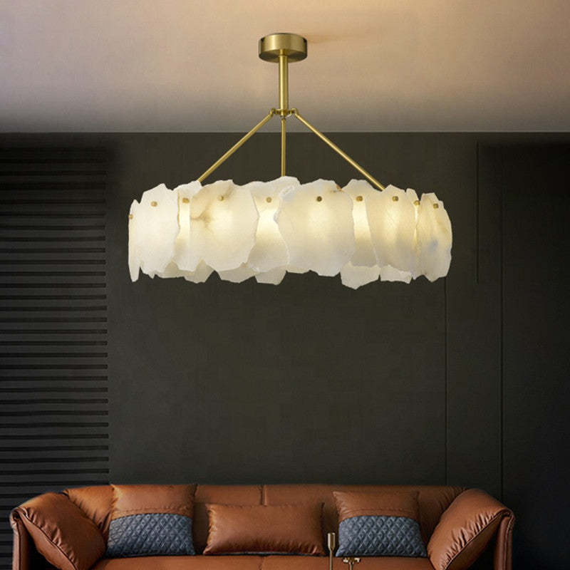 Marilyn Moderna LED Lampada a Sospensione Metallo Marmo Oro Rotondo Soggiorno/Camera da Letto