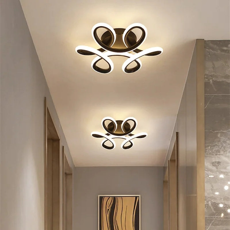 Lacey Moderna LED Plafoniere Metallo Forma Fiore Nero/Bianco Corridoio/Soggiorno/Camera da Letto