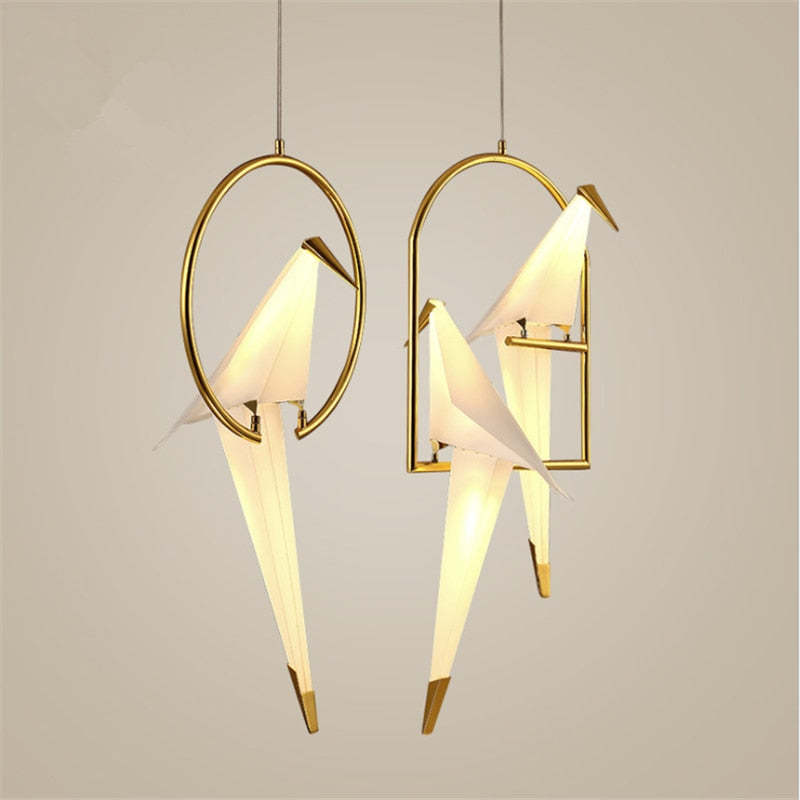 Avi Modern Lampada a Sospensione Vetro Bianco/Chiaro Ucello Nordica Post Moderna