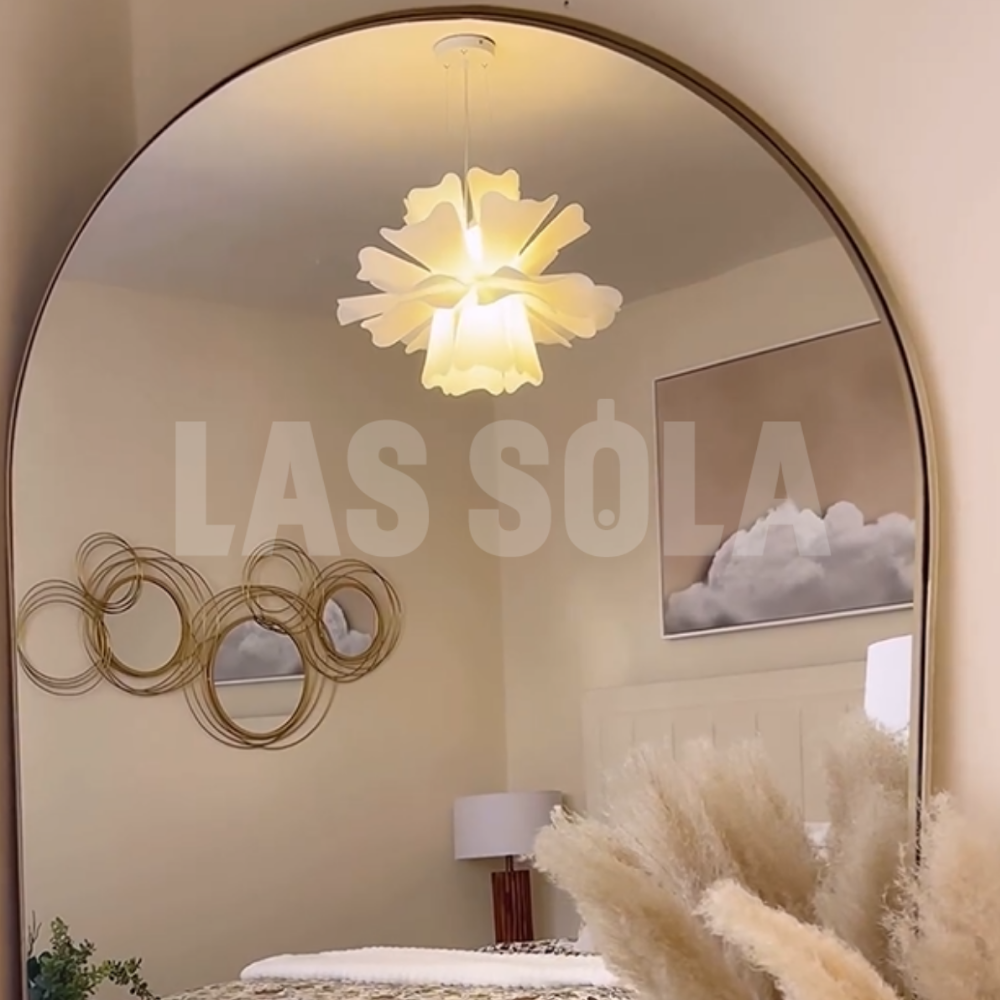 Bella Moderni LED Lampada a Sospensione Bianco Fiore Soggiorno/Camera da Letto Elegante