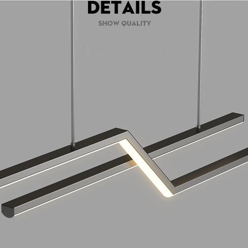Arisha Lineare LED Lampade a Sospensione Nere/Ore Parallelo Piega Soggiorno
